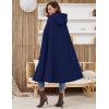imageGihuo Cape Poncho Womens Hooded Maxi Cloak Coat Winter Warm Long Cloak Cosplay Costumes OuterwearNavy