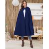 imageGihuo Cape Poncho Womens Hooded Maxi Cloak Coat Winter Warm Long Cloak Cosplay Costumes OuterwearNavy