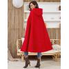 imageGihuo Cape Poncho Womens Hooded Maxi Cloak Coat Winter Warm Long Cloak Cosplay Costumes OuterwearRed