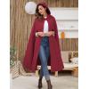 imageGihuo Cape Poncho Womens Hooded Maxi Cloak Coat Winter Warm Long Cloak Cosplay Costumes OuterwearWine