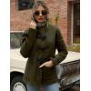 imageGihuo Winter Jackets for Women Sherpa Lined Jacket Women Duffle Toggle Coat Hooded Fleece JacketArmy