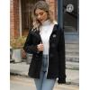 imageGihuo Winter Jackets for Women Sherpa Lined Jacket Women Duffle Toggle Coat Hooded Fleece JacketBlack