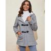 imageGihuo Winter Jackets for Women Sherpa Lined Jacket Women Duffle Toggle Coat Hooded Fleece JacketLightgrey