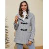 imageGihuo Winter Jackets for Women Sherpa Lined Jacket Women Duffle Toggle Coat Hooded Fleece JacketLightgrey