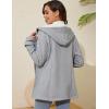 imageGihuo Winter Jackets for Women Sherpa Lined Jacket Women Duffle Toggle Coat Hooded Fleece JacketLightgrey