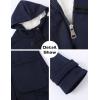 imageGihuo Winter Jackets for Women Sherpa Lined Jacket Women Duffle Toggle Coat Hooded Fleece JacketNavy