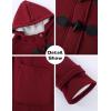 imageGihuo Winter Jackets for Women Sherpa Lined Jacket Women Duffle Toggle Coat Hooded Fleece JacketWine