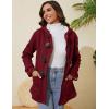 imageGihuo Winter Jackets for Women Sherpa Lined Jacket Women Duffle Toggle Coat Hooded Fleece JacketWine