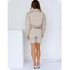 imageGihuo Women s Cropped Puffer Jacket Padded Long Sleeve Bubble Coats Winter Warm Puffy OuterwearBeige