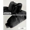 imageGihuo Women s Cropped Puffer Jacket Padded Long Sleeve Bubble Coats Winter Warm Puffy OuterwearBlack