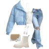 imageGihuo Women s Cropped Puffer Jacket Padded Long Sleeve Bubble Coats Winter Warm Puffy OuterwearBlue