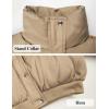 imageGihuo Women s Cropped Puffer Jacket Padded Long Sleeve Bubble Coats Winter Warm Puffy OuterwearKhaki