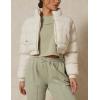 imageGihuo Women s Cropped Quilted Puffer Jacket Outerwear Coats01beige