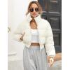 imageGihuo Women s Cropped Quilted Puffer Jacket Outerwear Coats01beige