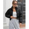 imageGihuo Women s Cropped Quilted Puffer Jacket Outerwear Coats01black