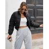 imageGihuo Women s Cropped Quilted Puffer Jacket Outerwear Coats01black
