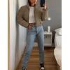 imageGihuo Women s Cropped Quilted Puffer Jacket Outerwear Coats01khaki
