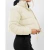 imageGihuo Women s Cropped Quilted Puffer Jacket Outerwear Coats02beige
