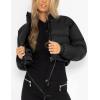 imageGihuo Women s Cropped Quilted Puffer Jacket Outerwear Coats02black