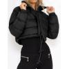 imageGihuo Women s Cropped Quilted Puffer Jacket Outerwear Coats02black