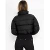 imageGihuo Women s Cropped Quilted Puffer Jacket Outerwear Coats02black