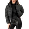 imageGihuo Women s Cropped Quilted Puffer Jacket Outerwear Coats02black