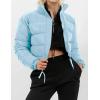 imageGihuo Women s Cropped Quilted Puffer Jacket Outerwear Coats02blue