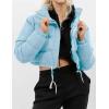 imageGihuo Women s Cropped Quilted Puffer Jacket Outerwear Coats02blue