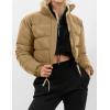 imageGihuo Women s Cropped Quilted Puffer Jacket Outerwear Coats02khaki