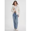 imageGihuo Womens Crop Hooded Puffer Jacket Zip Up Winter Quilted Warm Short Jacket OuterwearBeige