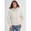 imageGihuo Womens Crop Hooded Puffer Jacket Zip Up Winter Quilted Warm Short Jacket OuterwearBeige
