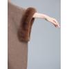 imageGihuo Womens Luxury Batwing Sleeve Faux Fur Hooded Cloak Poncho Sweater CapeCoffee