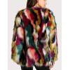 imageGihuo Womens Multicolor Faux Fur Coat Winter Warm Gradient Color Outwear Jacket Fall Shaggy Furry Open Front CardiganMulticolor
