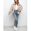 imageGihuo Womens Winter Cropped Puffer Jacket Coat Short Warm Quilted JacketBeige