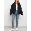 imageGihuo Womens Winter Cropped Puffer Jacket Coat Short Warm Quilted JacketBlack