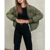 imageGihuo Womens Winter Cropped Puffer Jacket Coat Short Warm Quilted JacketGreen