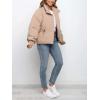 imageGihuo Womens Winter Cropped Puffer Jacket Coat Short Warm Quilted JacketKhaki