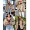 imageGihuo Womens Winter Cropped Puffer Jacket Coat Short Warm Quilted JacketKhaki