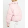 imageGihuo Womens Winter Cropped Puffer Jacket Coat Short Warm Quilted JacketPink