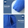 imageGihuo Womens Winter Warm Puffer Jacket Stand Collar Baggy Zip Up Short Quilted Jacket OuterwearBlue