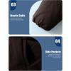 imageGihuo Womens Winter Warm Puffer Jacket Stand Collar Baggy Zip Up Short Quilted Jacket OuterwearBrown