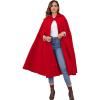 imageGihuo Cape Poncho Womens Hooded Maxi Cloak Coat Winter Warm Long Cloak Cosplay Costumes OuterwearRed