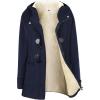 imageGihuo Winter Jackets for Women Sherpa Lined Jacket Women Duffle Toggle Coat Hooded Fleece JacketNavy