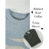 imageGihuo Mens Sweater Vintage Cow Printed Sweater Pullover Sweaters Crewneck Oversized Kawaii Sweater Knit Tops JumperGrey