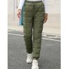 imageGihuo Snow Pants Womens Winter Windproof Down Pants Warm Outdoor Ski Pants Padded Loose Ultralight Warm TrousersArmy