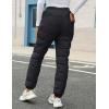 imageGihuo Snow Pants Womens Winter Windproof Down Pants Warm Outdoor Ski Pants Padded Loose Ultralight Warm TrousersBlack