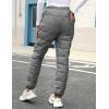 imageGihuo Snow Pants Womens Winter Windproof Down Pants Warm Outdoor Ski Pants Padded Loose Ultralight Warm TrousersDarkgrey