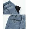 imageGihuo Snow Pants Womens Winter Windproof Down Pants Warm Outdoor Ski Pants Padded Loose Ultralight Warm TrousersGrayblue