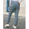 imageGihuo Snow Pants Womens Winter Windproof Down Pants Warm Outdoor Ski Pants Padded Loose Ultralight Warm TrousersGrayblue
