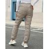 imageGihuo Snow Pants Womens Winter Windproof Down Pants Warm Outdoor Ski Pants Padded Loose Ultralight Warm TrousersKhaki